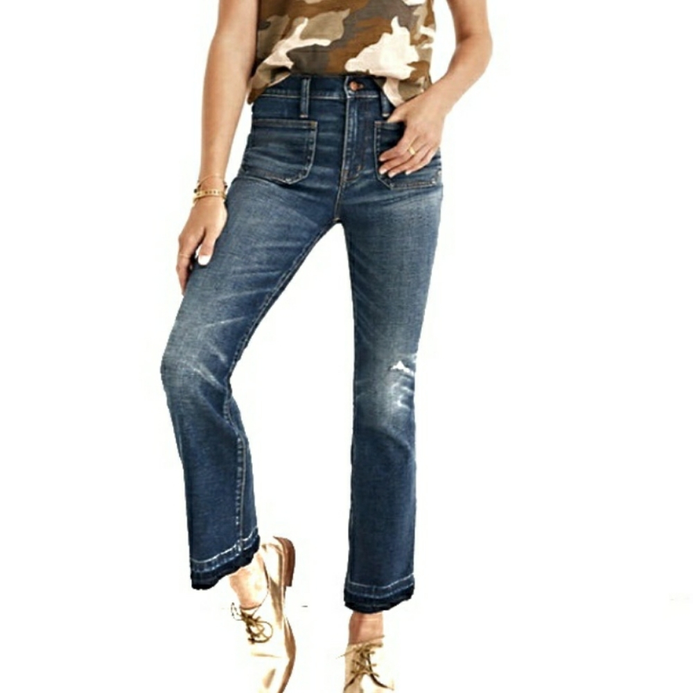 🆕️Madewell Patch Pocket Blue Demi-Boot Jeans